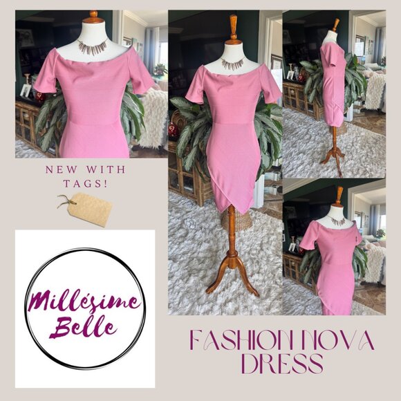 Pink Fashion Nova Bodycon Dress - Picture 3 of 8